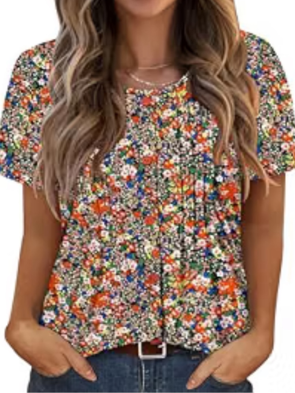 ONLYSHE Womens Shirts Cute Summer Lightweight Tops Short Sleeve Casual XXL NWOT